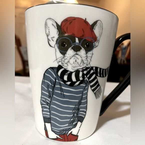 Other - French Bulldog Mug with Red Beret